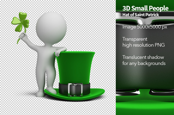 3D Small People Saint Patrick 3D Small People Saint Patrick
