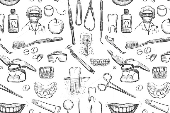 Dental Seamless Pattern Dental Seamless Pattern