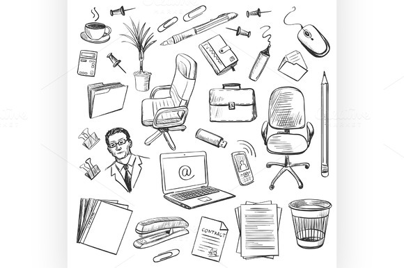 Office Equipment Isometric Office Equipment Isometric