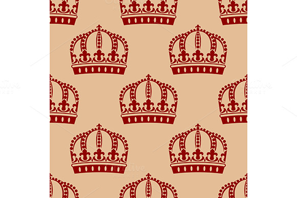 Medieval Icons Seamless Pattern