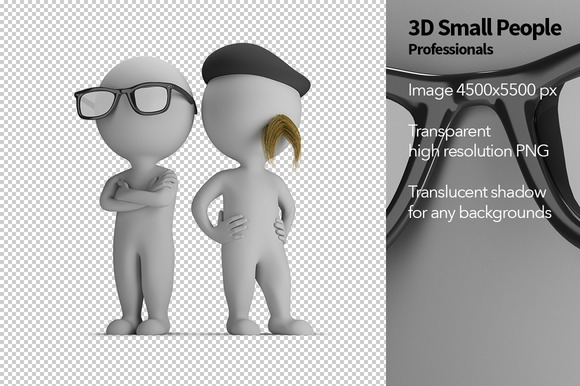 3D Small People Professionals 3D Small People Professionals