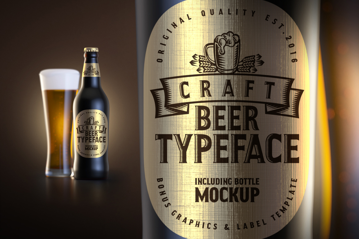 Craft Beer Typeface Display Fonts on Creative Market