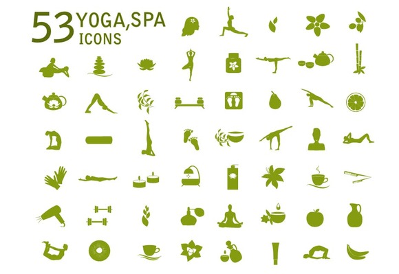 Set Spa Massage And Yoga Icons Set Spa Massage And Yoga Icons