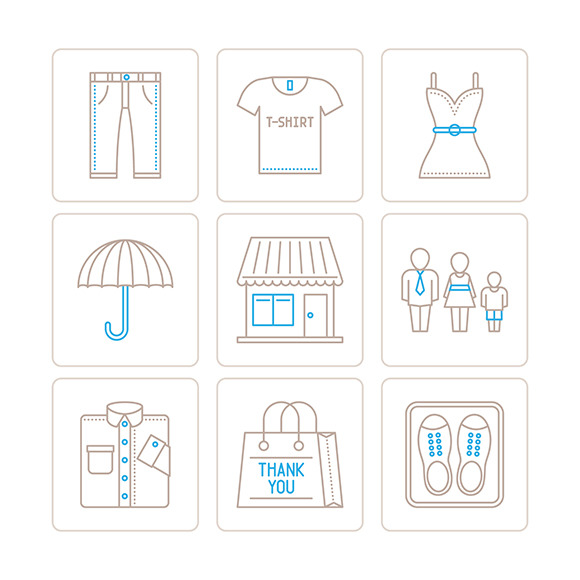 Clothes Iconset Mono Line Style Clothes Iconset Mono Line Style