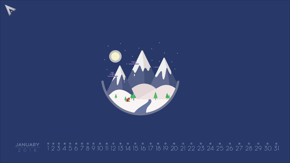 2016 Minimalist Calendar January 2016 Minimalist Calendar January