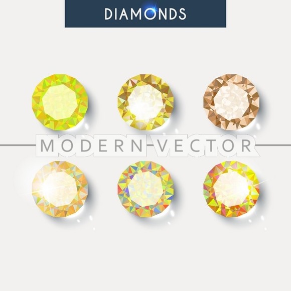 Set Realistic Diamond With Reflex Set Realistic Diamond With Reflex