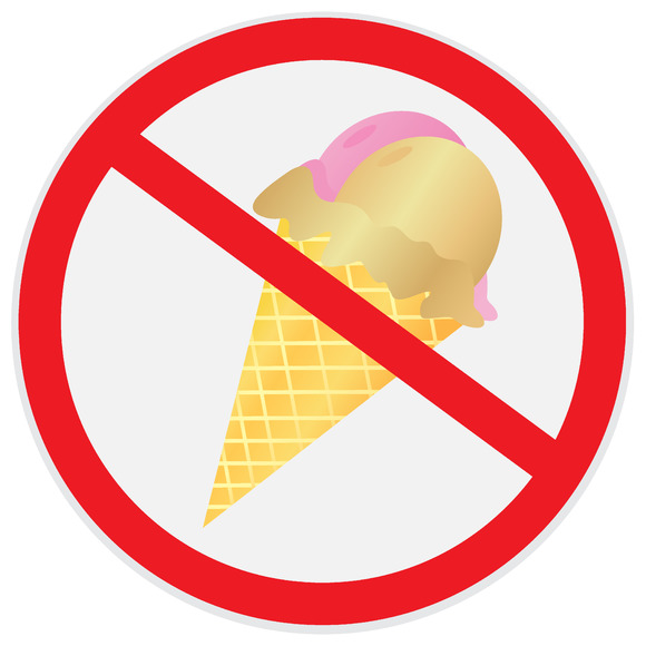 No Ice Cream Allowed Sign