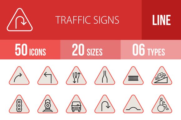 50 Traffic Signs Line Filled Icons 50 Traffic Signs Line Filled Icons