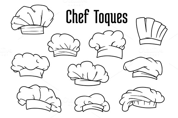 White Chef Caps And Toques Set White Chef Caps And Toques Set