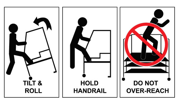 Danger Caution Ladder Sign Danger Caution Ladder Sign