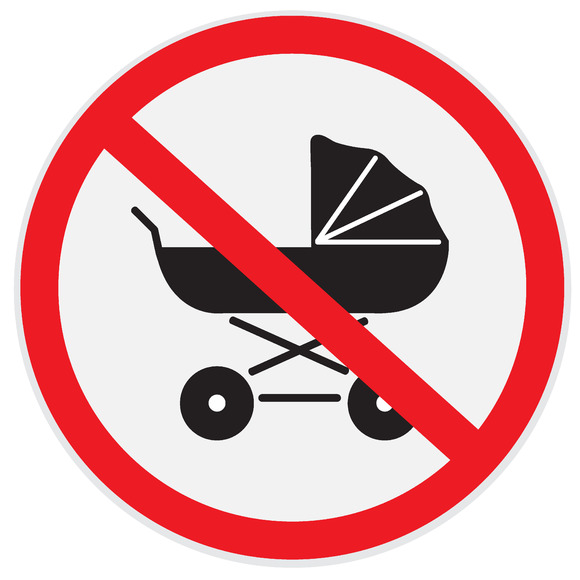 No Baby Carriage Sign No Baby Carriage Sign