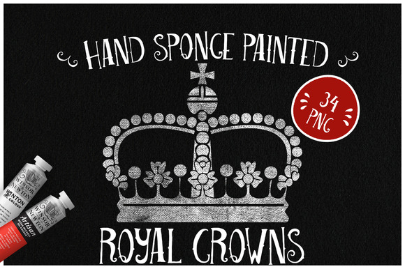 Sponge Painted Royal Crowns Sponge Painted Royal Crowns