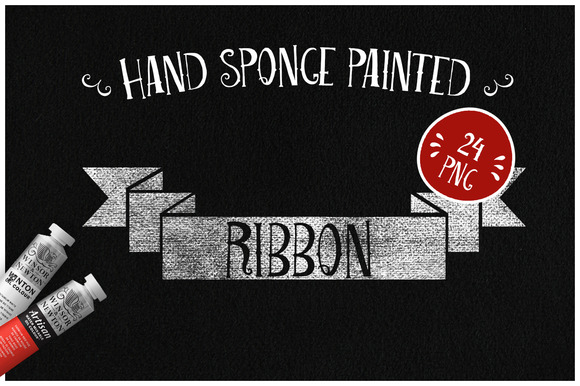 Sponge Painted Ribbons Sponge Painted Ribbons
