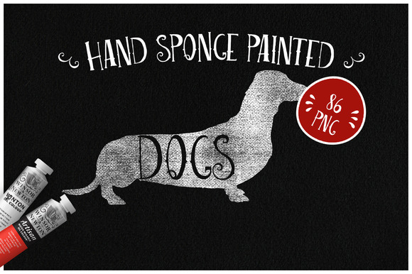 Sponge Painted Dogs