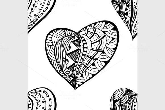 Hand Drawn Ornamental Heart Hand Drawn Ornamental Heart