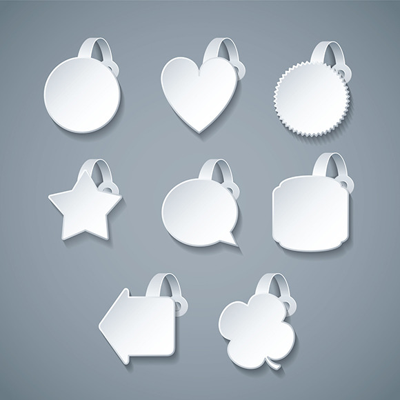 Blank Wobblers Set 3D Style Blank Wobblers Set 3D Style