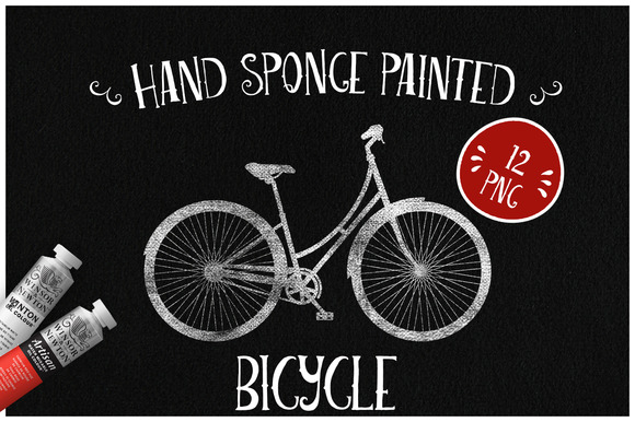 Sponge Painted Bicycle Sponge Painted Bicycle