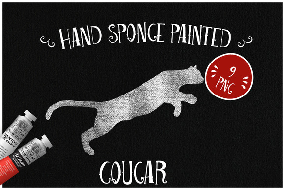 Sponge Painted Cougar