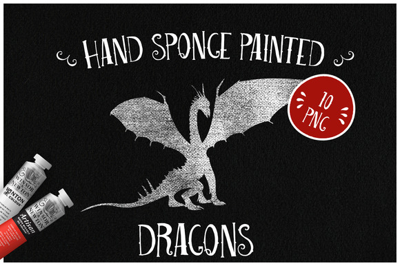 Sponge Painted Dragons