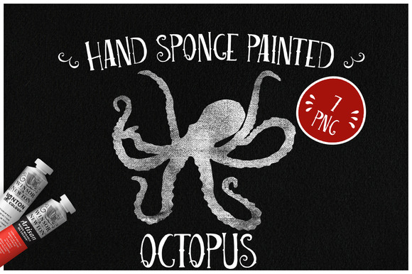 Sponge Painted Octopus Sponge Painted Octopus