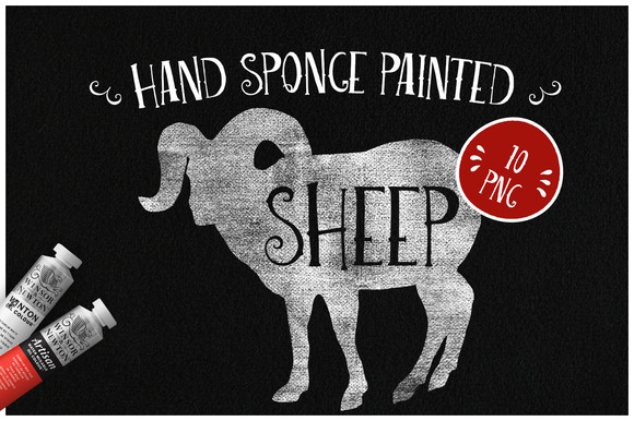 Sponge Painted Sheep Sponge Painted Sheep