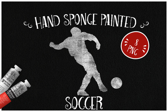 Sponge Painted Soccer Sponge Painted Soccer