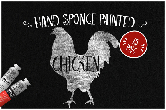 Sponge Painted Chicken Sponge Painted Chicken