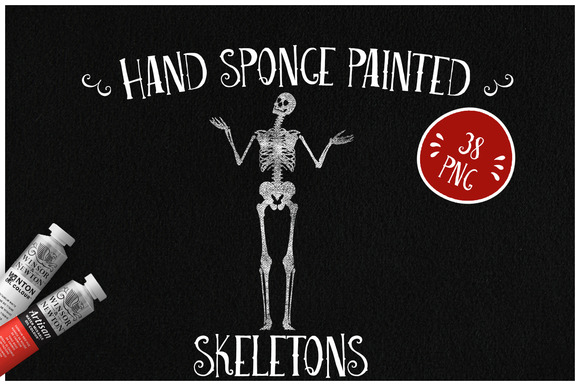 Sponge Painted Skeletons Sponge Painted Skeletons
