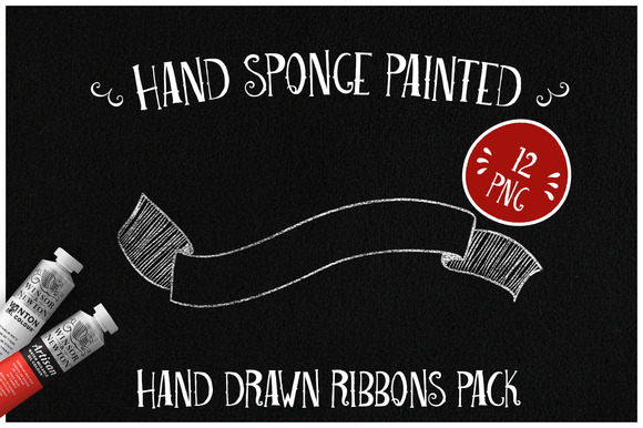 Sponge Painted Ribbons Sponge Painted Ribbons