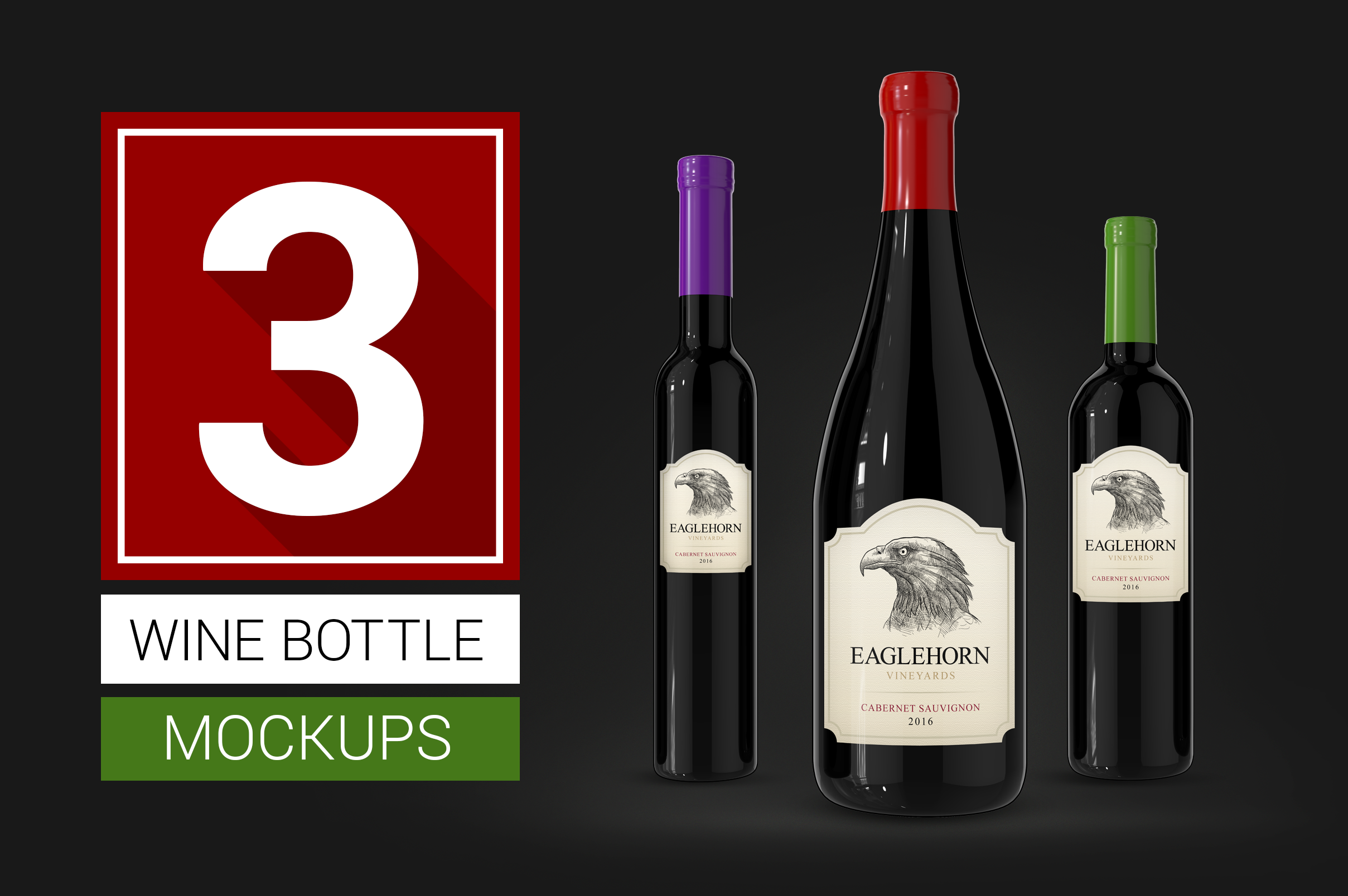 Download Wine Bottle Mockups ~ Product Mockups on Creative Market