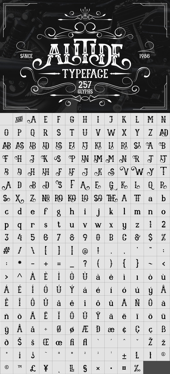 ALITIDE Typeface Display1full-o-f