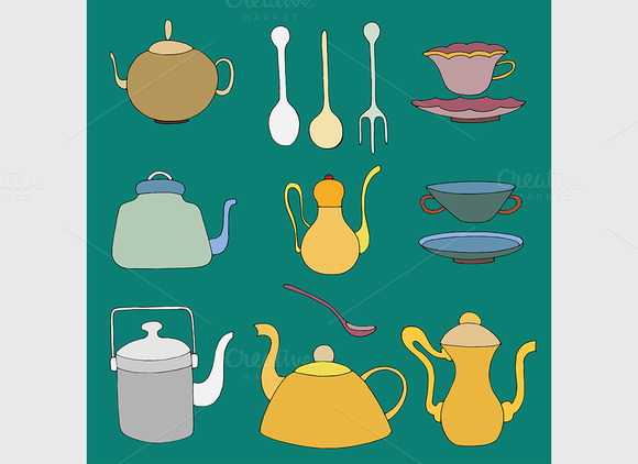 Set Of Tea Accessories Set Of Tea Accessories