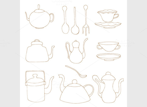 Set Of Tea Accessories Set Of Tea Accessories