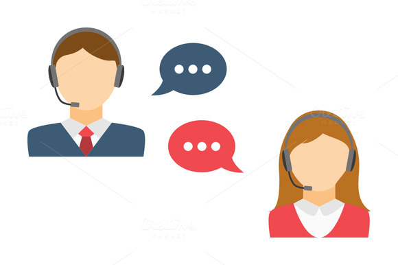 Male And Female Call Center Avatar Male And Female Call Center Avatar
