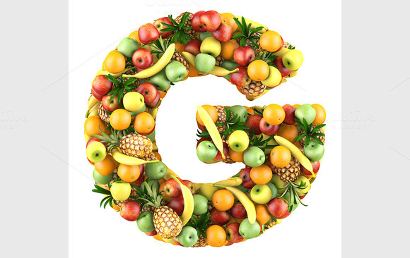 Letter Of Fruits 3d Letter Of Fruits 3d