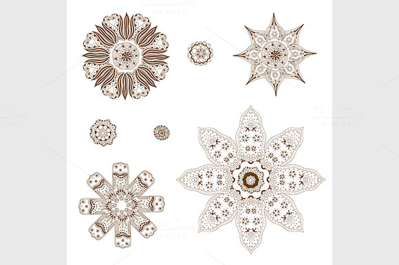 Geometric Circular Ornament Set Geometric Circular Ornament Set