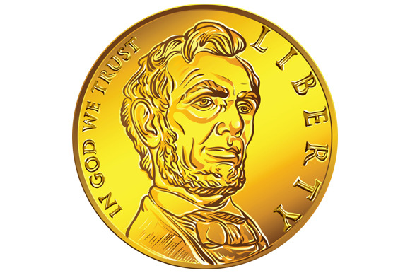 American Money One Cent Gold Coin American Money One Cent Gold Coin