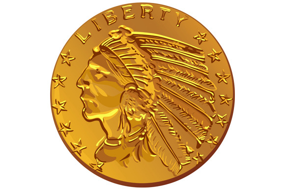 American Money Dollar Gold Coin