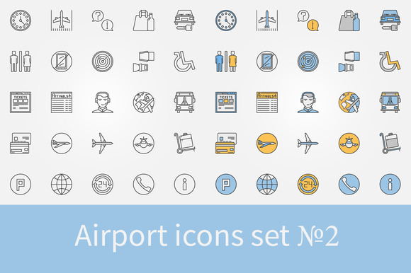 Airport Icons Set 2