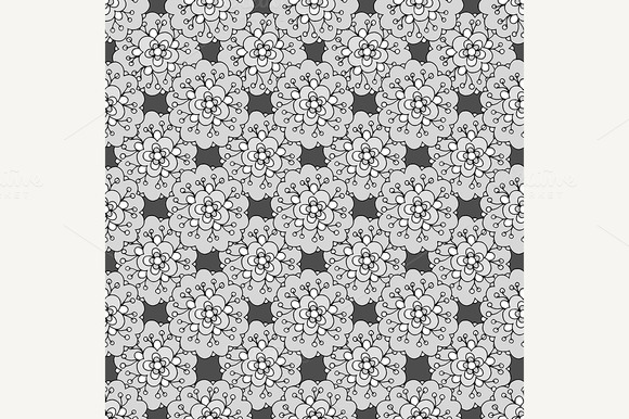 Pattern With Abstract Flowers Pattern With Abstract Flowers
