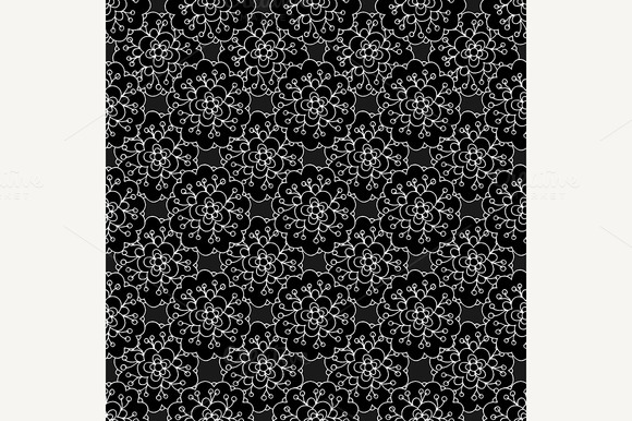 Pattern With Abstract Flowers Pattern With Abstract Flowers