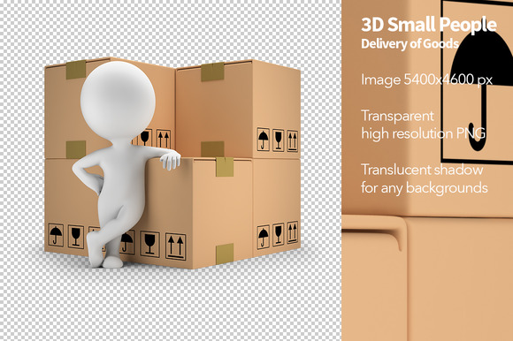 3D Small People Delivery Of Goods 3D Small People Delivery Of Goods
