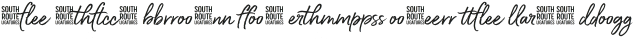 South Route Standup Ligatures ttf (400) Sample