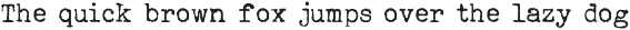 Typewriter font preview