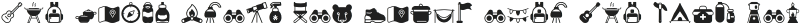 Camping Icons Dingbat otf (400)