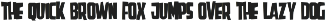 Drawn down font preview