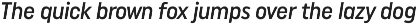 Uniform Italic preview