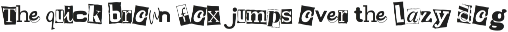 Ransom Note Magazine font preview
