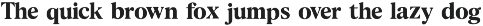 Section - serif typeface preview