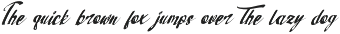 Reflecting Lightning - Brush Font preview